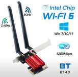 Wi-Fi + Bluetooth pci-e карта