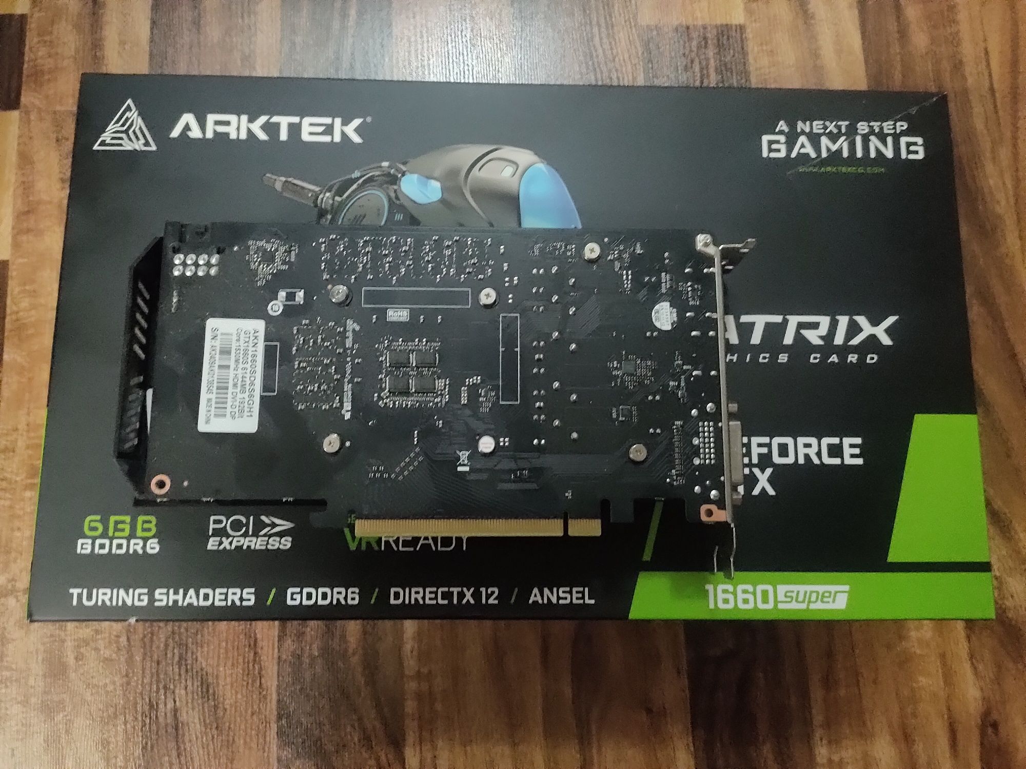 GTX1660 Super 6gb ddr6 Arktek 192bit