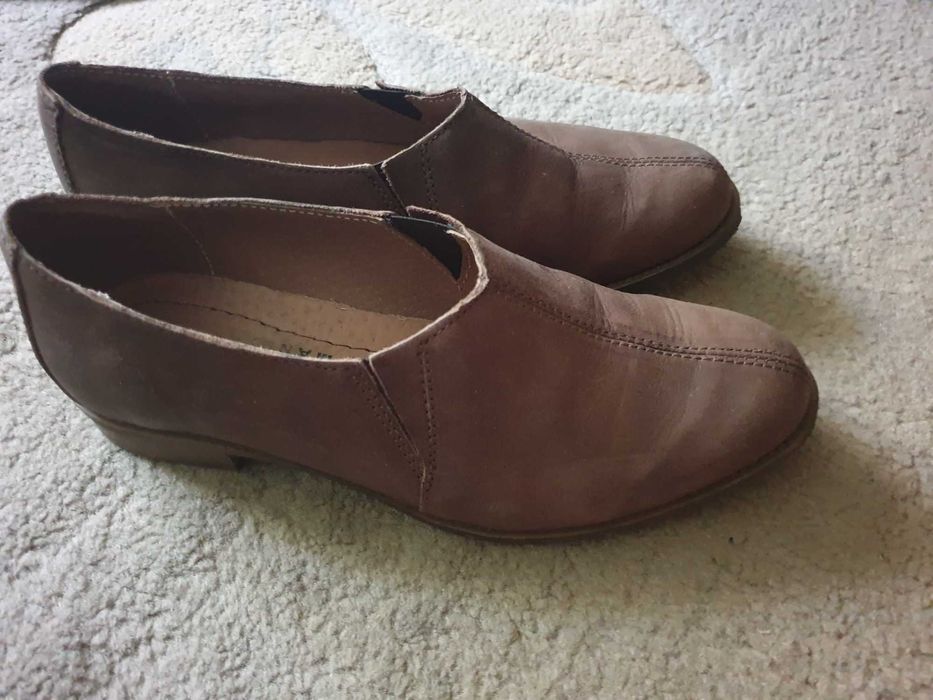 Pantofi de piele, cafenii, de dama, 37