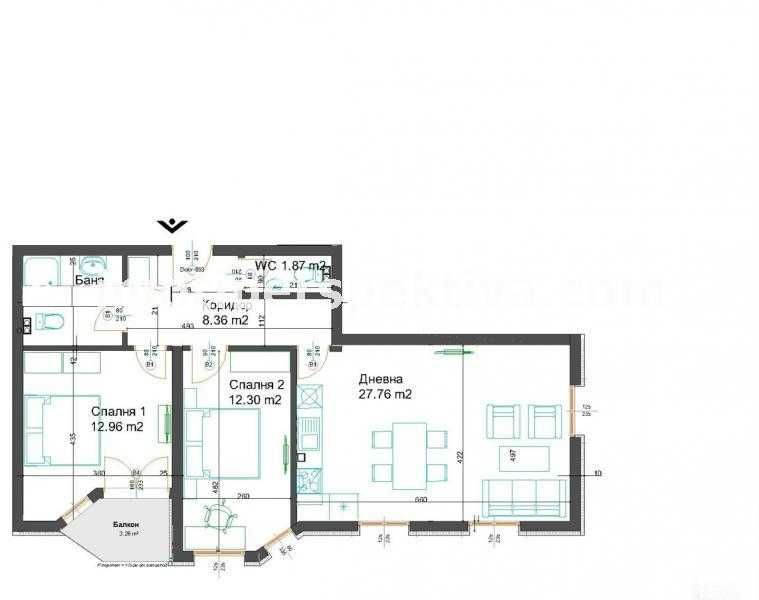 Продава се Тристаен апартамент в с. Войводиново, Област Пловдив - 101 кв.м за 850 €/кв.м - Снимка #1