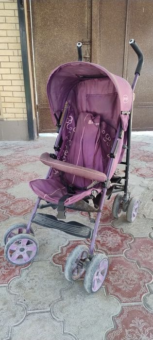 Коляска детская бордовая