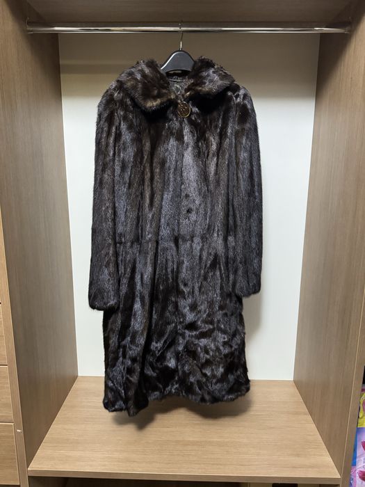 Шуба норковая с капюшоном