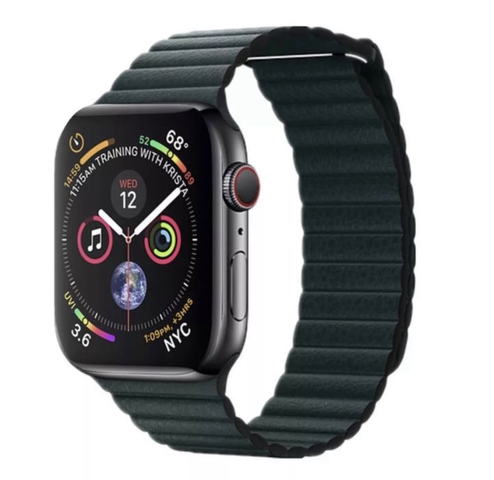 Curea Piele Sintetica Magnetica Incarcator Ceas Apple Watch Iphone 15