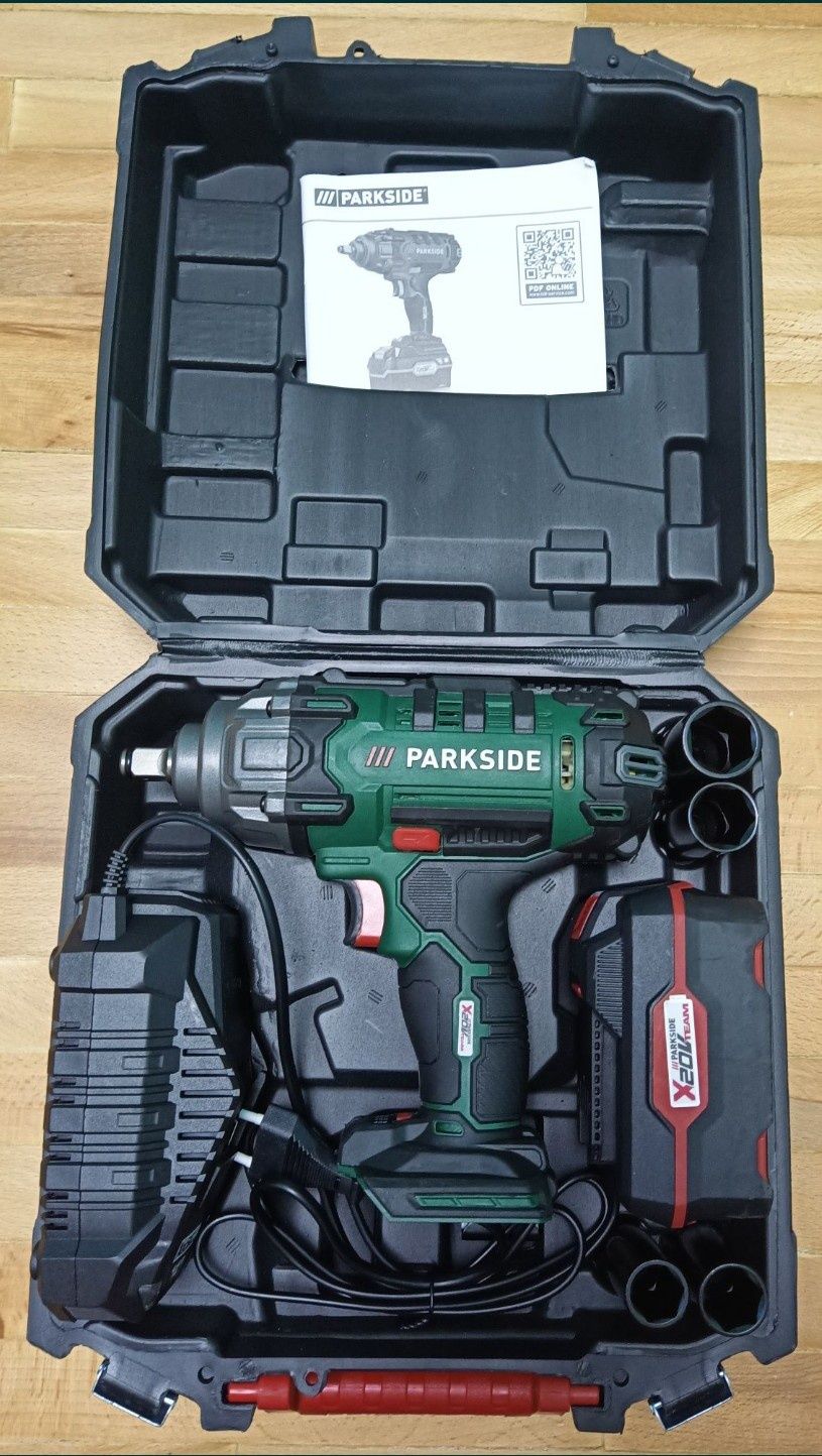 Parkside pistol roti C3 B2 filetanta percutie impact 20V baterie 4A 8A