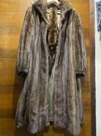 Дамско кожено палто от норка-цели кожи