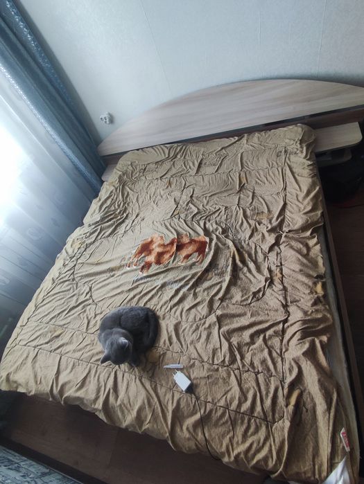 Продам двуспальную кровать с матрасом