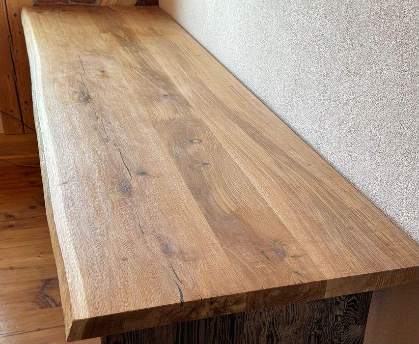 Blat Masa din Lemn Stejar Rusitc Netivit & Mobila Alpin Desgin