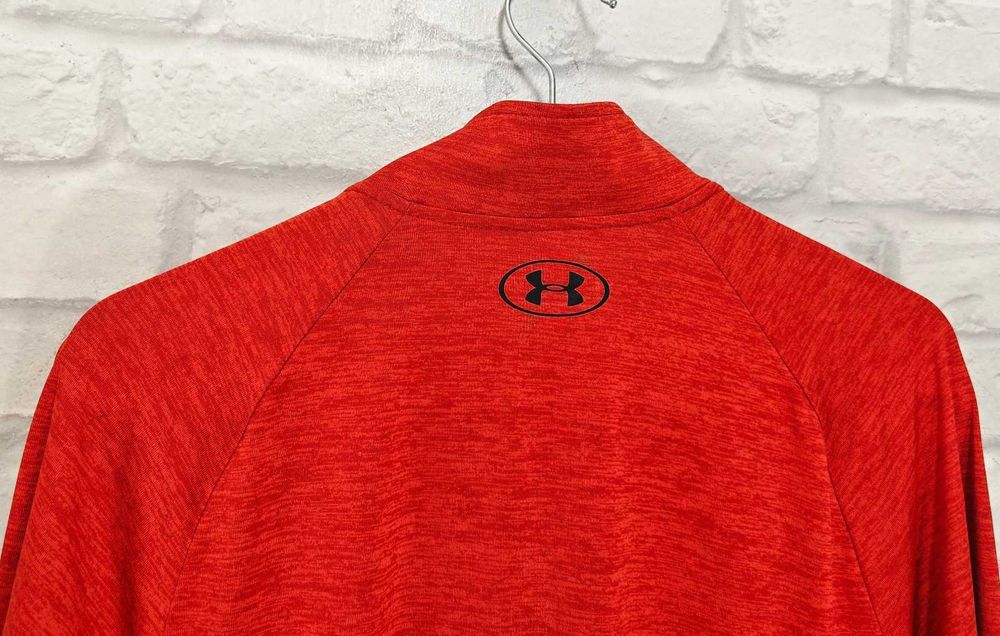 Under Armour Червена мъжка фланелка за фитнес / бягане размер L