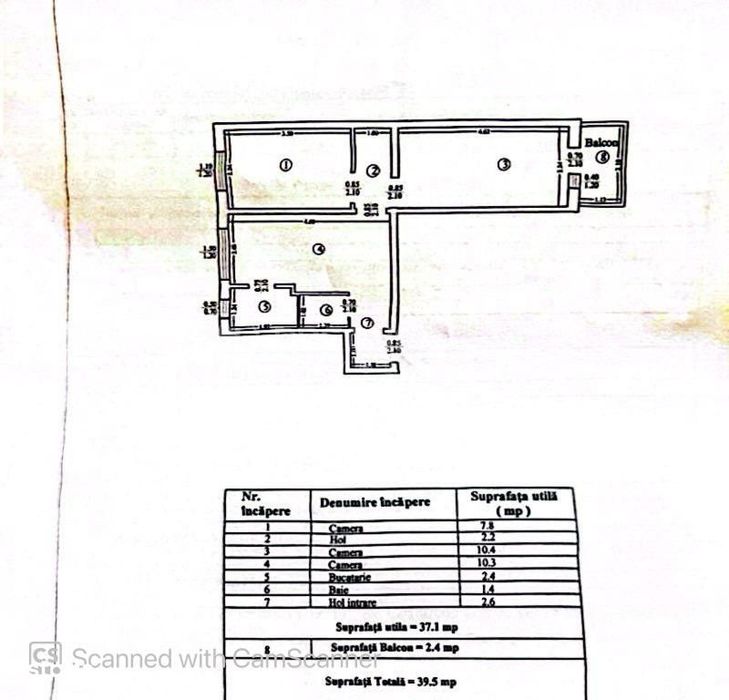 ETAJ 2! Apartament 3 camere, Tatarasi, 40mp