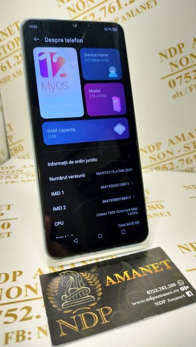 NDP Amanet Brăila ZTE Blade A72S 64gb (34478)