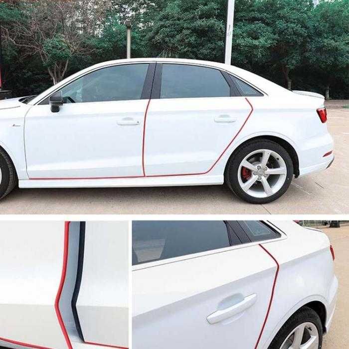 Лайсна за врата декоративна - 1850 черна, безцветна, бяла, червена