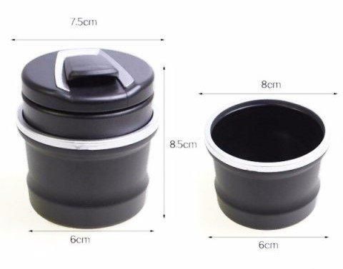 Пепелник за кола с ЛЕД лампа в две части- 3422