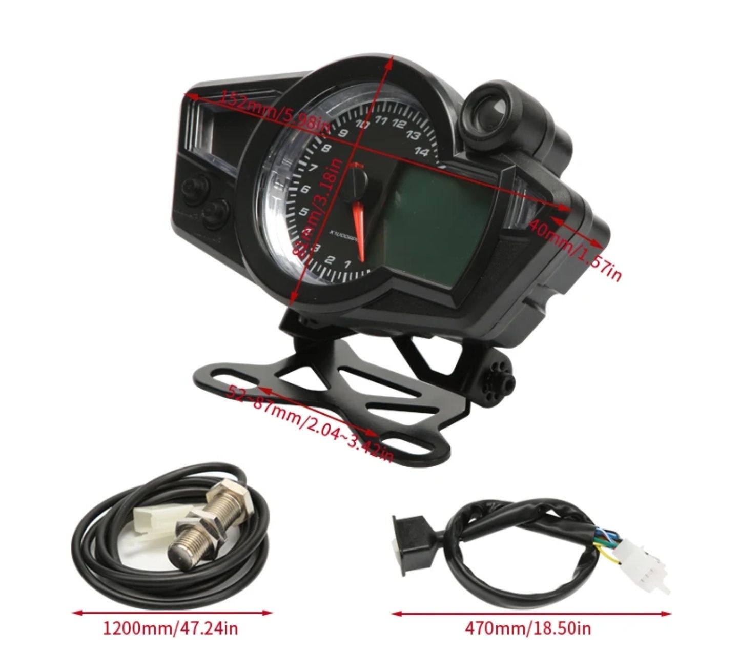 Bord moto ceas turometru vitezometru led