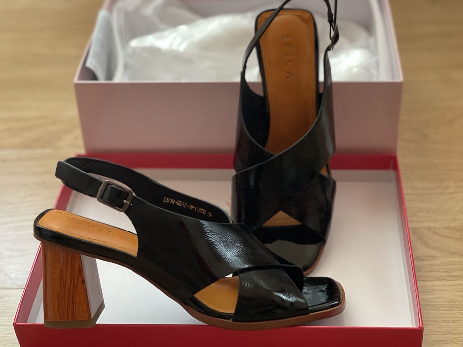 Sandale Epica piele naturala lăcuită Nou