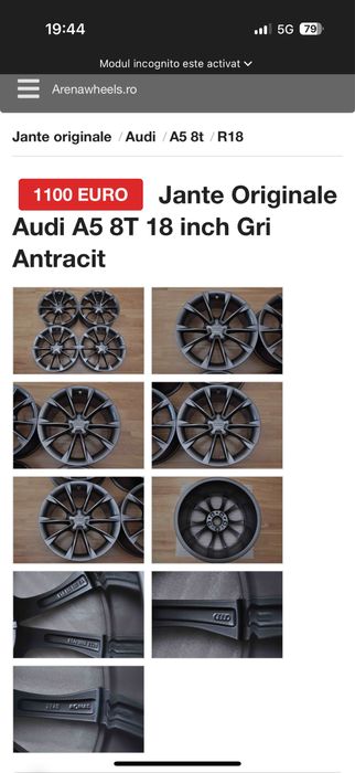 Jante oem 5x112 Audi A4/5/6/7 R18