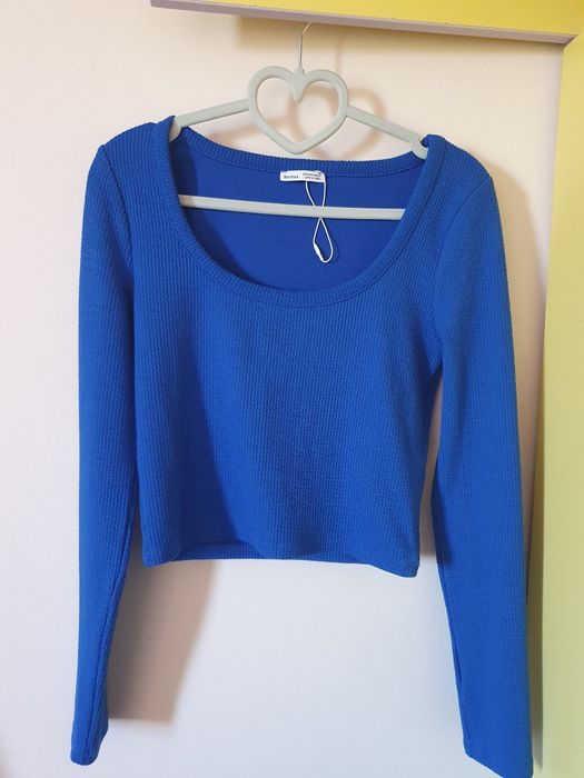 Дамски топ с дълъг ръкав Bershka