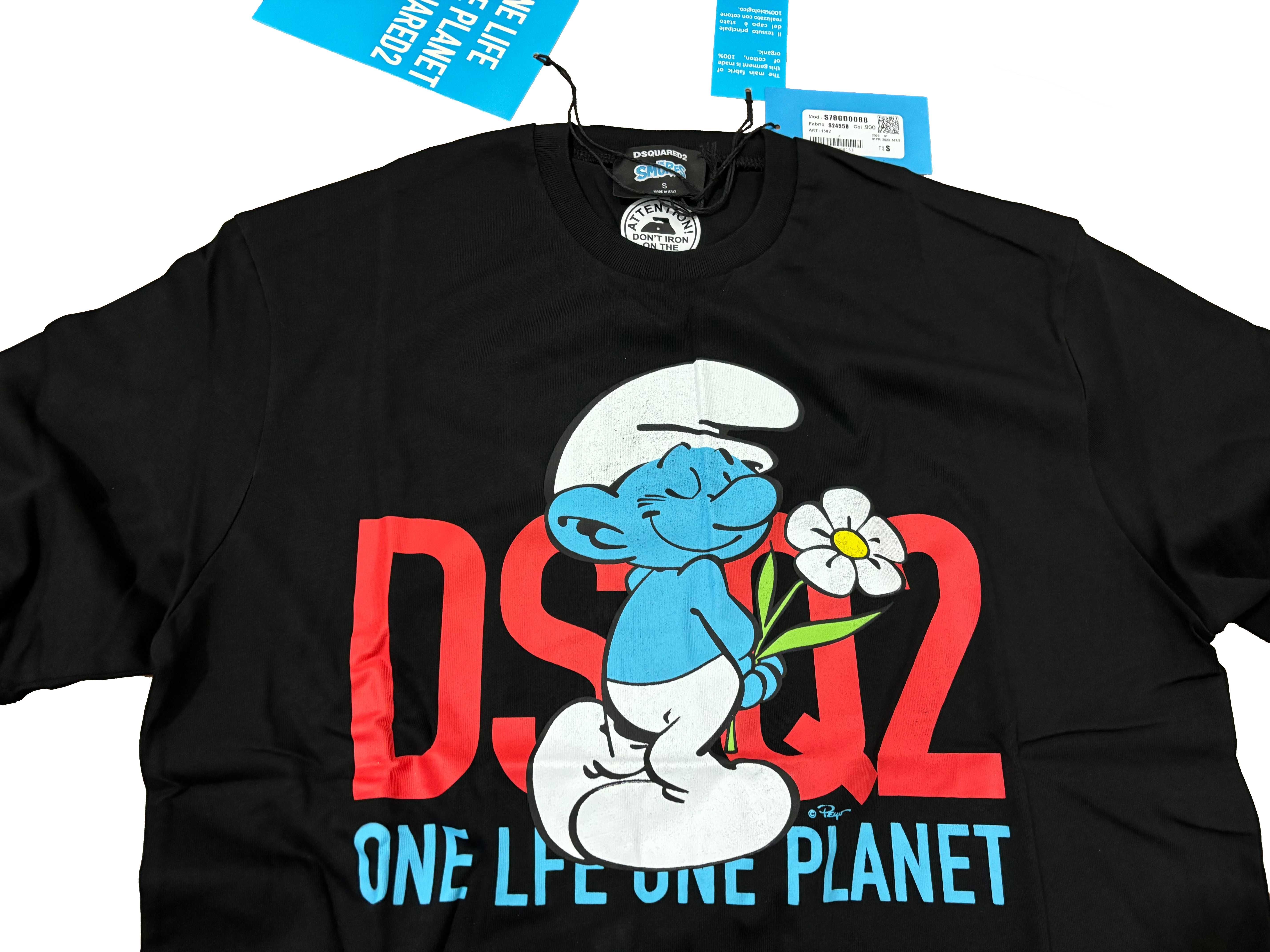 Унисекс Тениска Dsquared2 Smurfs Oversize - S M 2XL