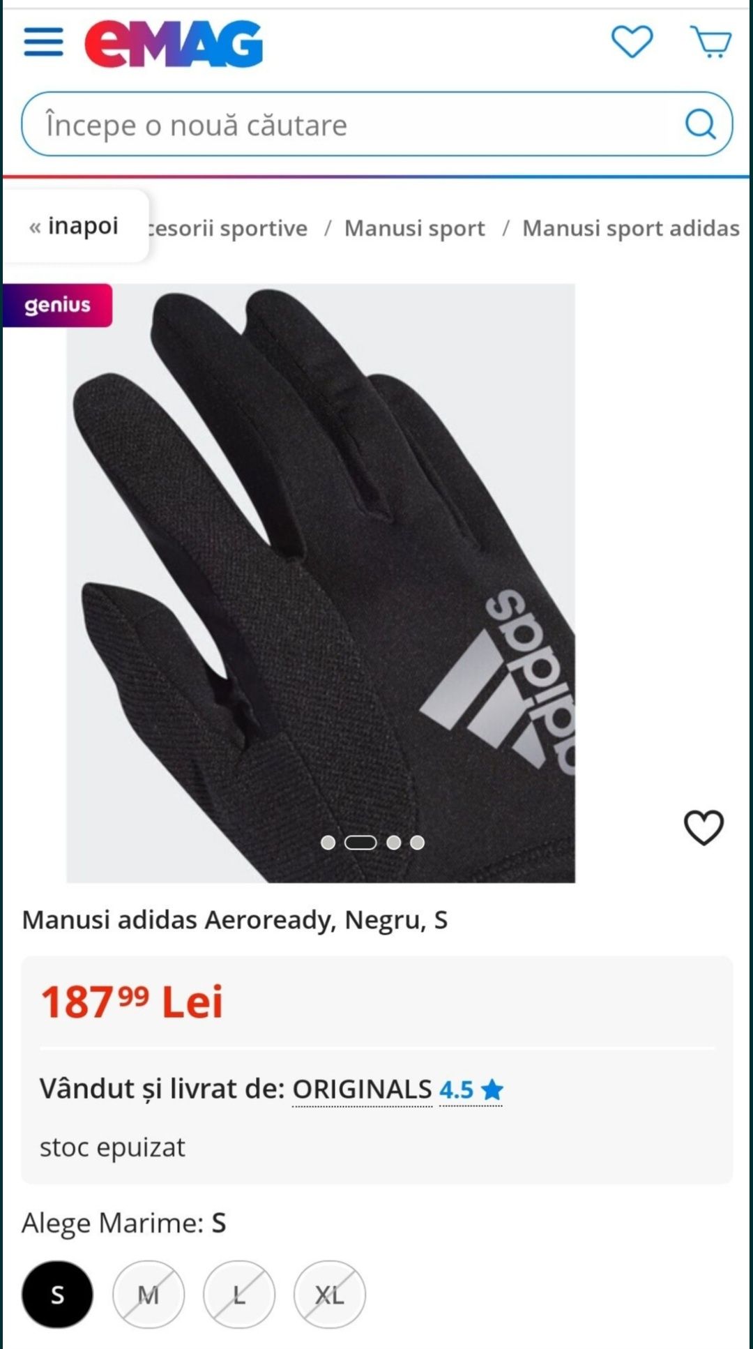 Manusi ADIDAS Climawarm sport, Running, bike, aeroready, nr 8 unisex