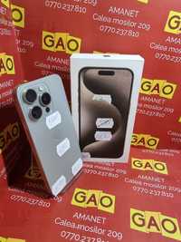 GAO AMANET - iPhone 15 Pro, stocare 128gb, liber de retea, bat 100%