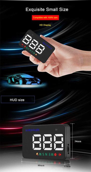 Нов Прожектор Километраж за Стъкло Head-UP Дисплей малък -8344