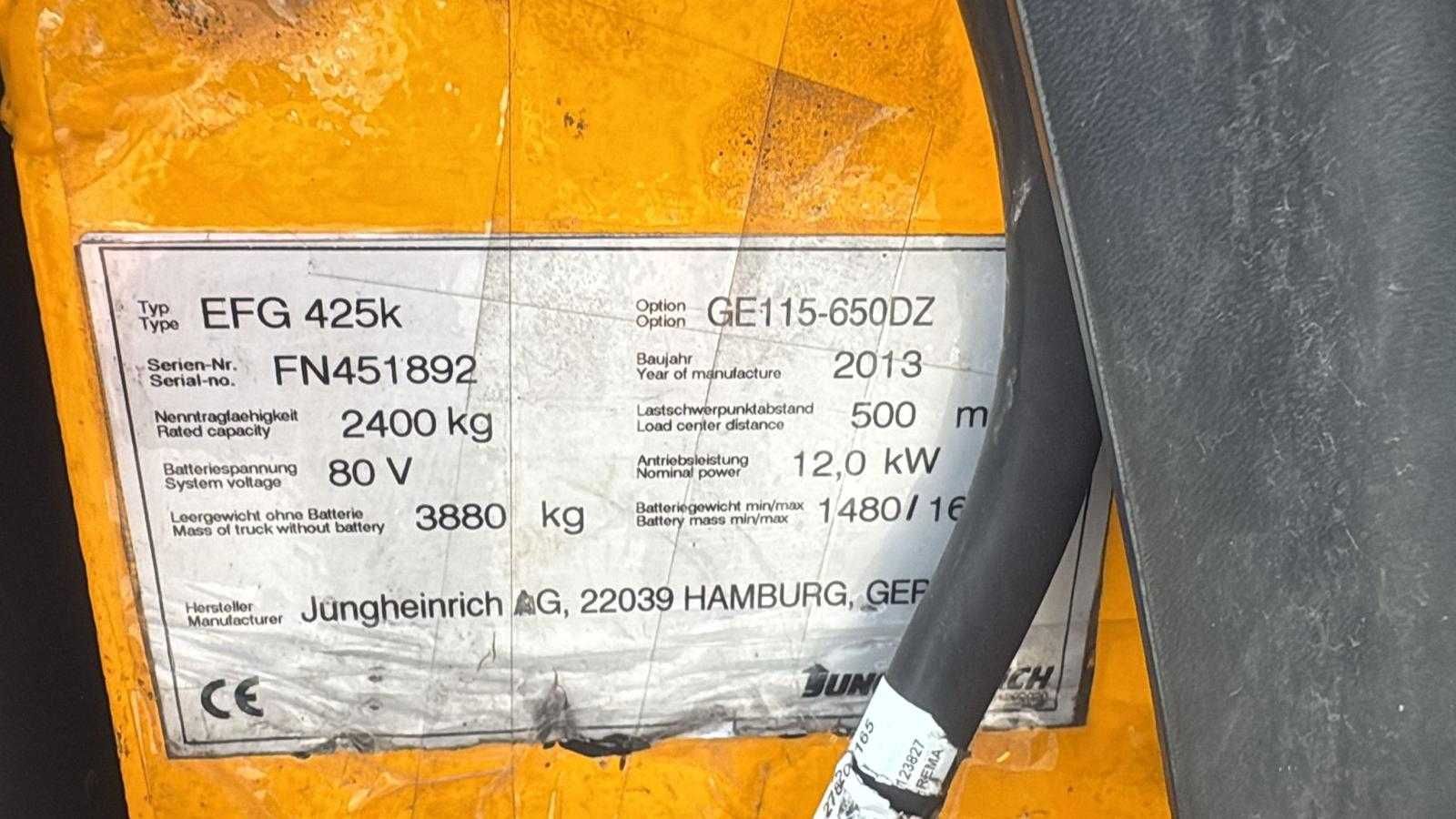 Electrostivuitor Jungheinirich 2,5 tone