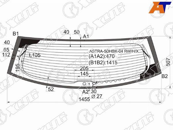 Стекло заднее с обогревом OPEL ASTRA H 5D HBK 04-14 Opel Astra