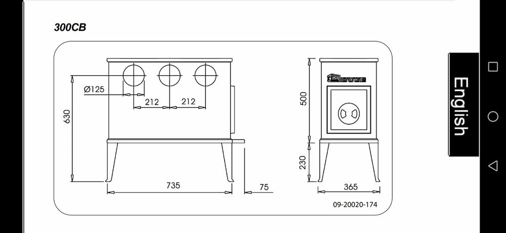 Чугунена печка на дърва Dovre.