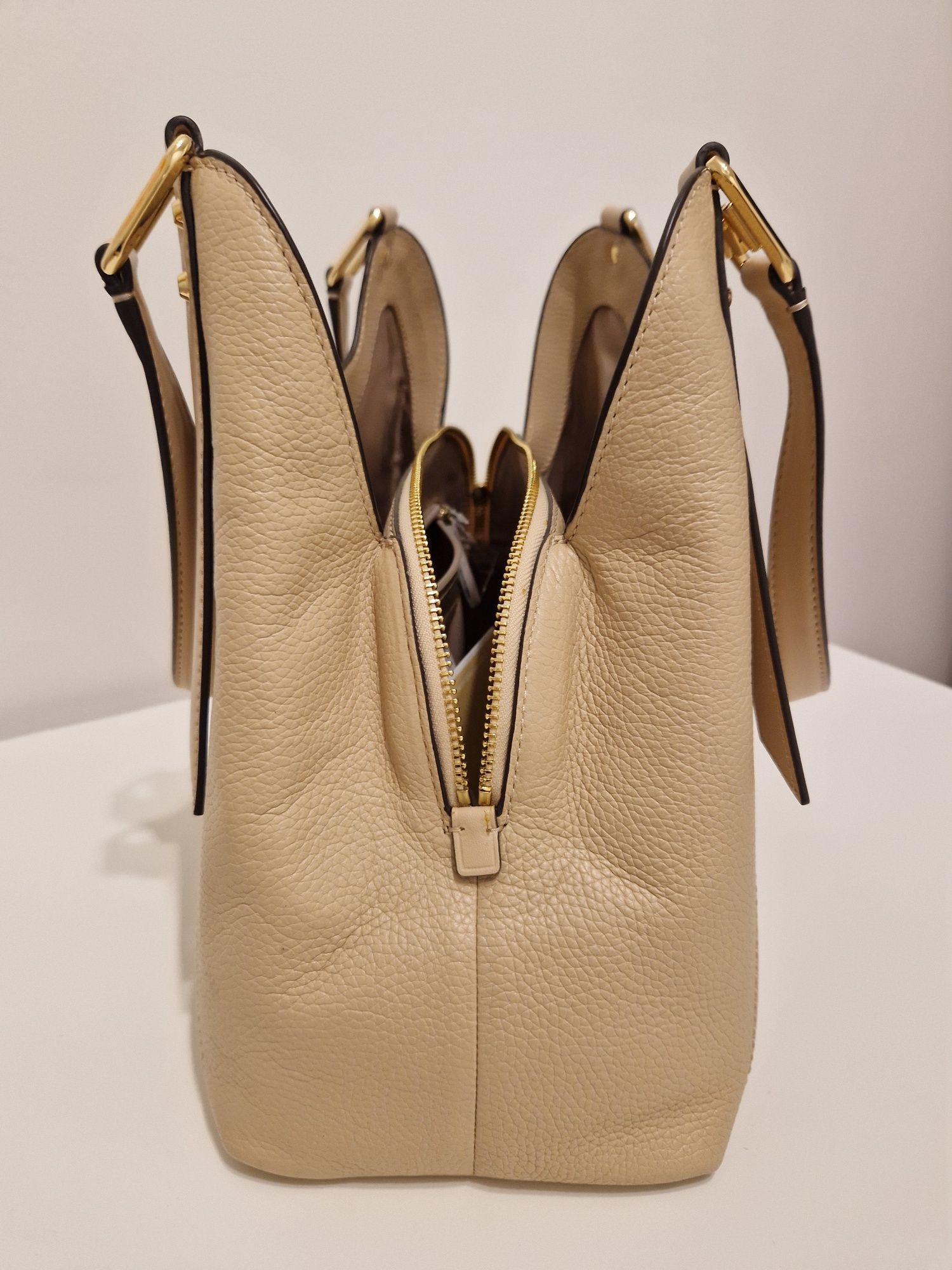 Geanta Michael Kors, piele naturala, bej