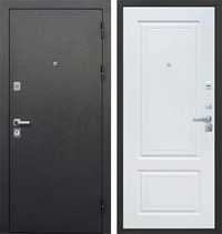 Дверь «Толстяк Букле» чёрного цвета, материал — белый ясень
