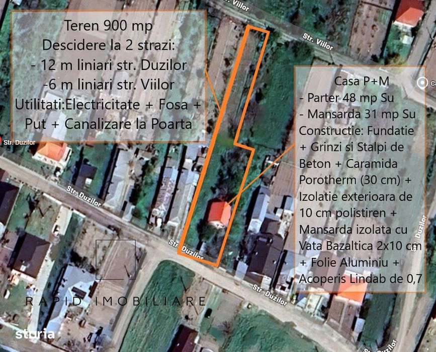 Casa + Teren -Branistea - 79 mp + 900 mp - P+M - 58000 Euro Negociabil