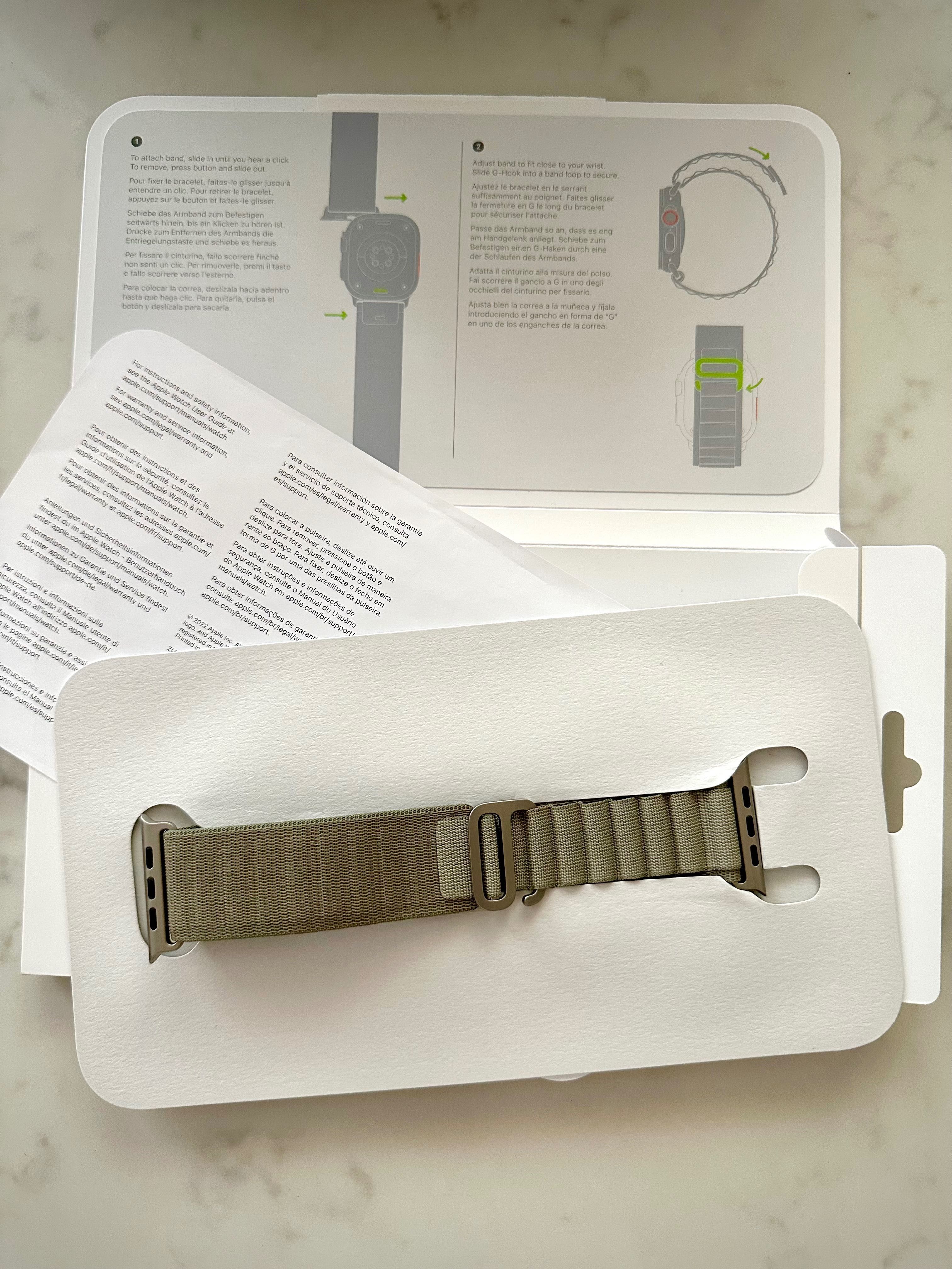 Apple Watch Alpine loop Olive M 49mm