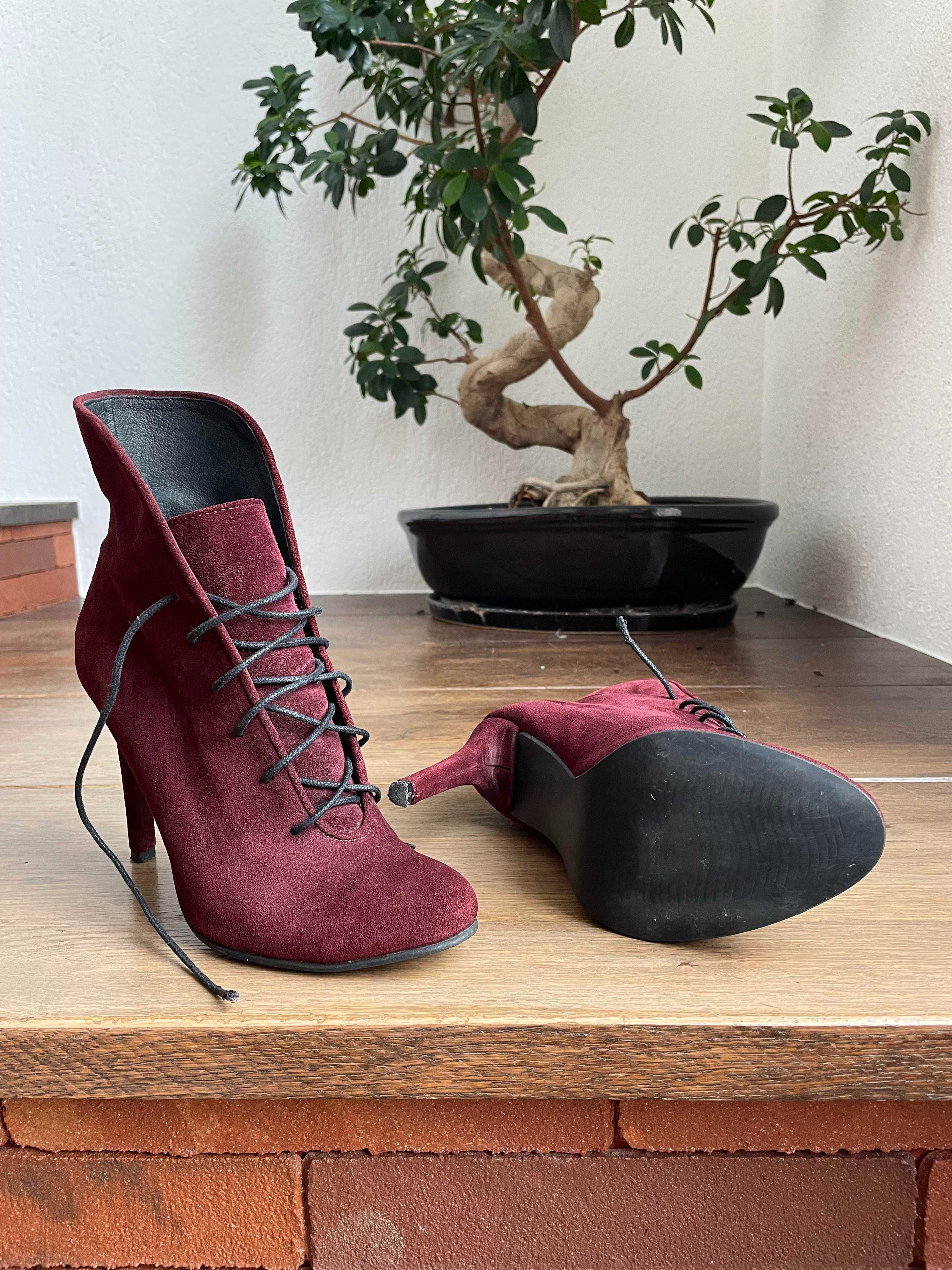 Botine piele intoarsa Blackout Shoes