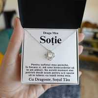 Colier Argint pentru Sotie, Cu mesaj personalizat si cutie bijuterii