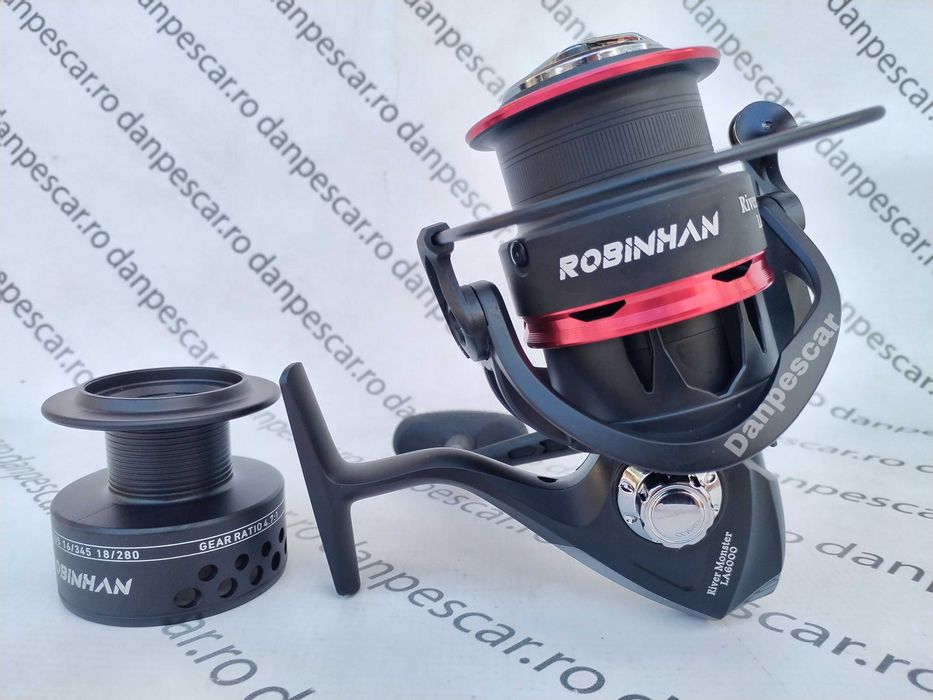 SET 4 Mulinete Feeder si Crap ROBINHAN RIVER MONSTER LA6000  Long Cast