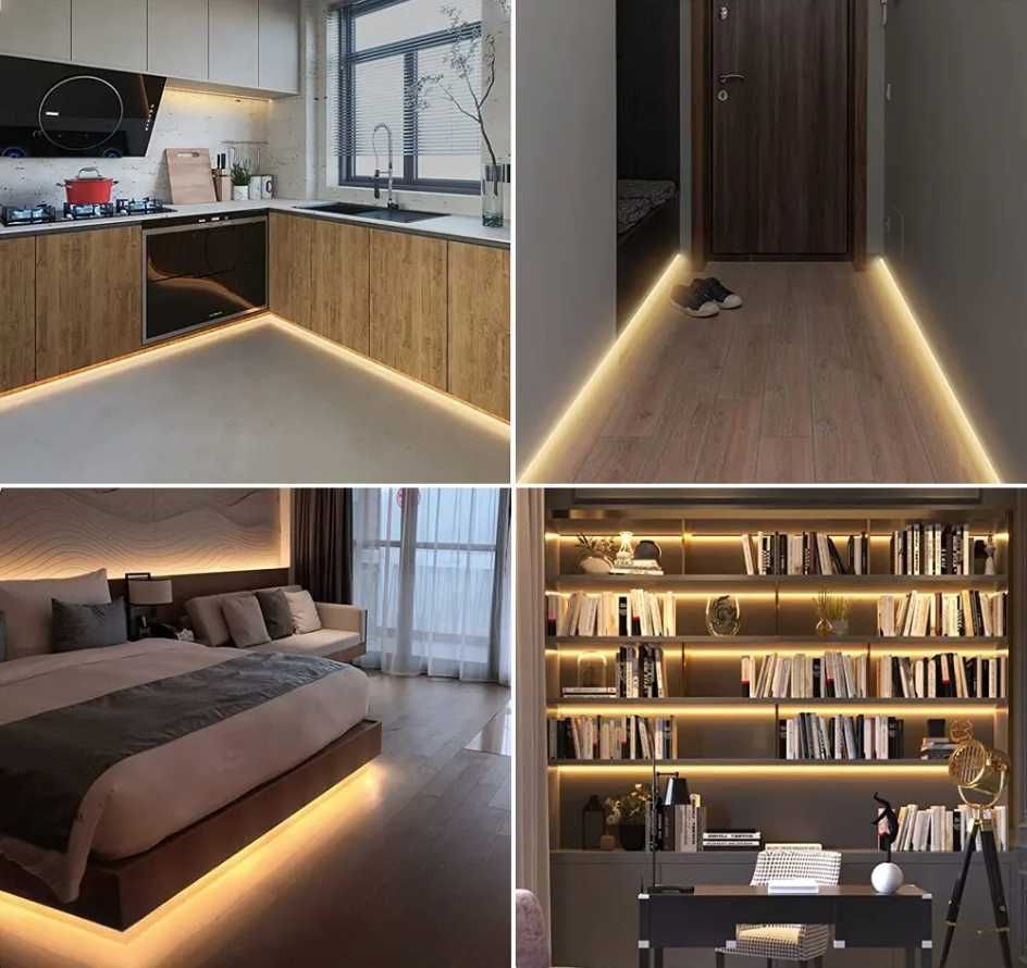 USB Led лента за кухня 2м , 5м. с сензорен ключ / жълта, бяла светлина