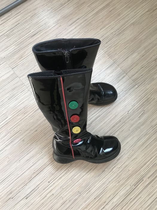 Сапоги лакированные, кожаные, Италия