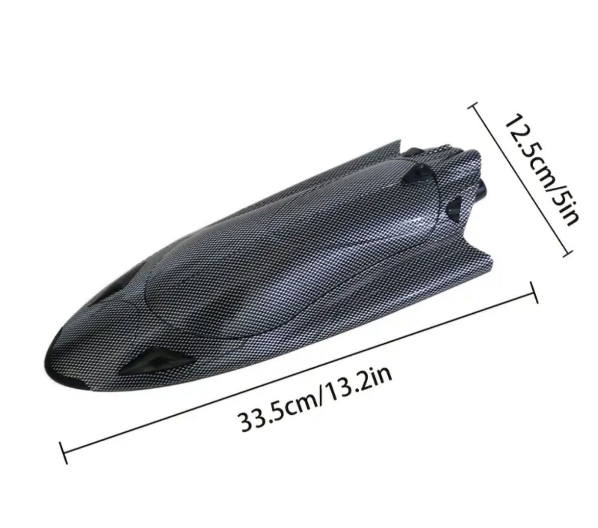 Barcă cu Turbojet RC – Design Futurist Carbon, LED-uri Albastre