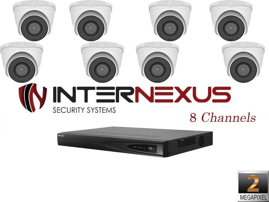 8Ch IP 2МП Система за Видеонаблюдение с Куполни Камери IPC-T221H