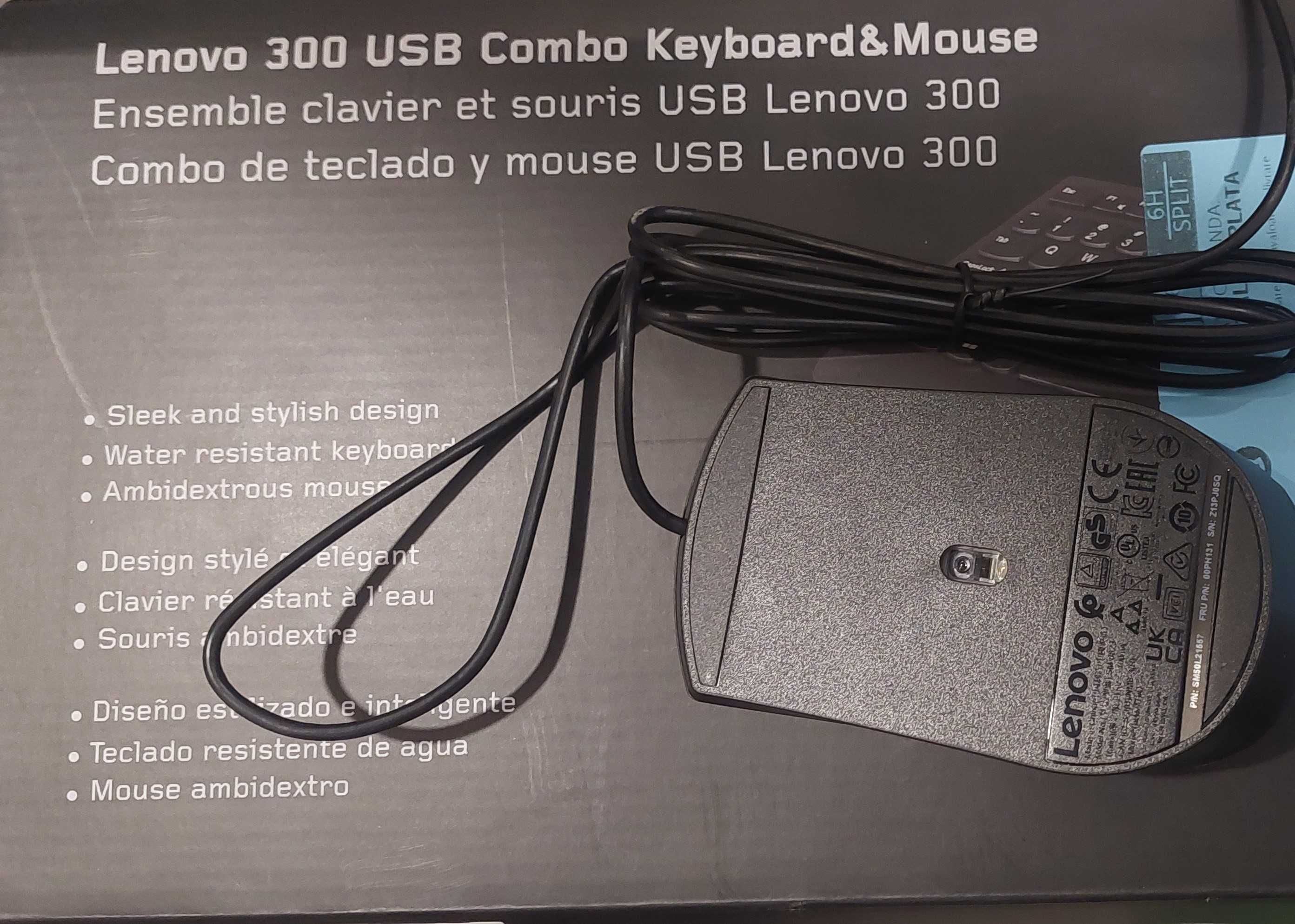 Mouse optic Lenovo 300, Negru