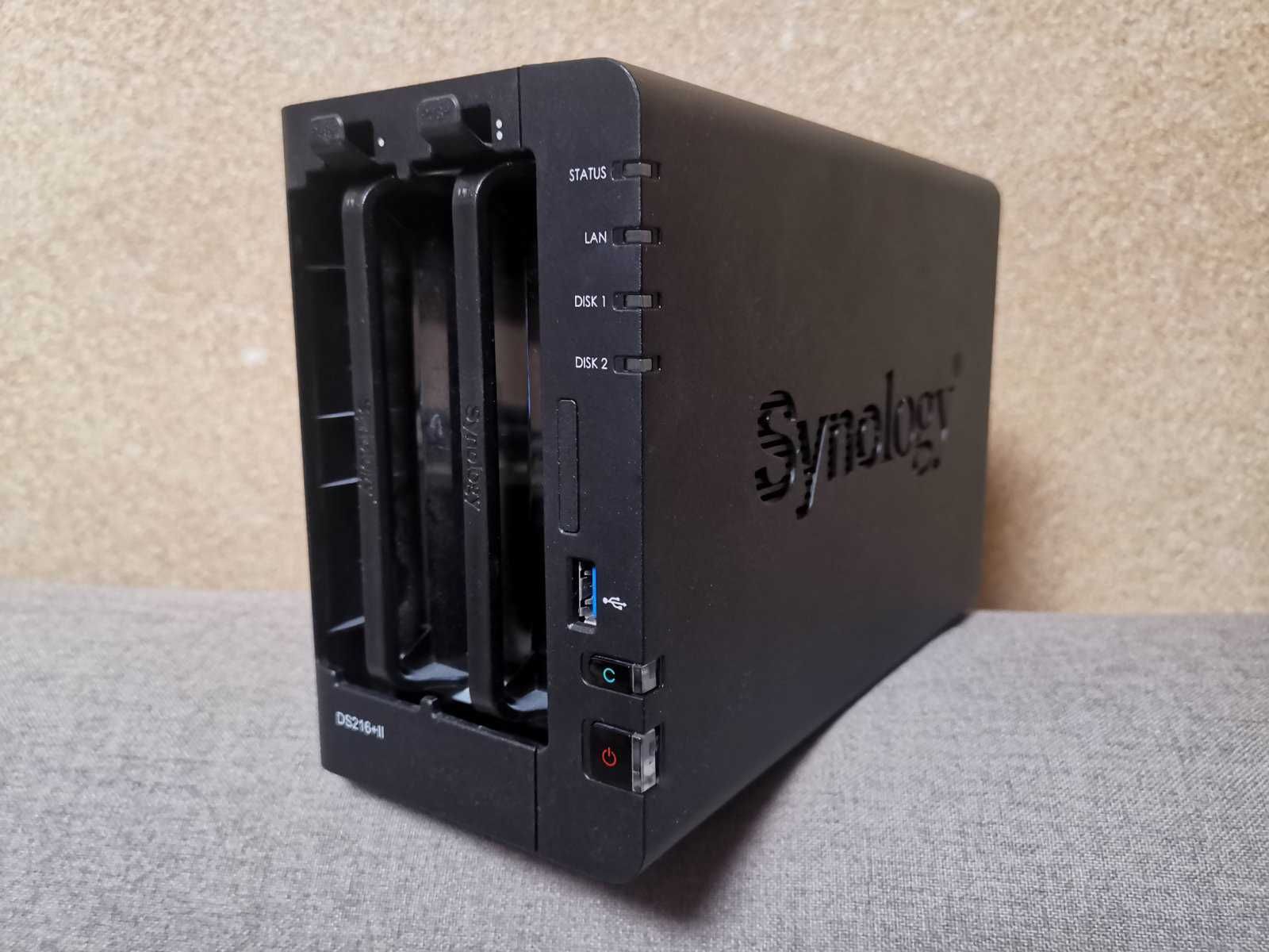 NAS мрежово устройство Synology DS216+II, 8Gb RAM, 2 bay
