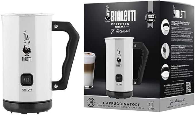Bialetti Електрически разпенител за мляко с мек крем, капучинатор
