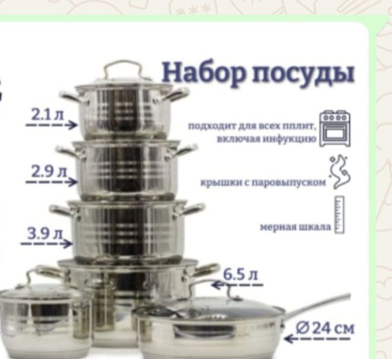 Набор викалина посуды сатылады