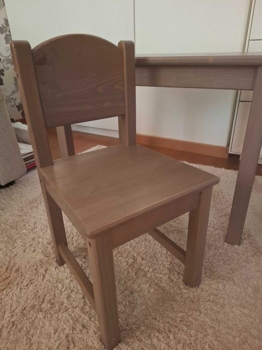 Masa 50×76×50 si scaun Ikea