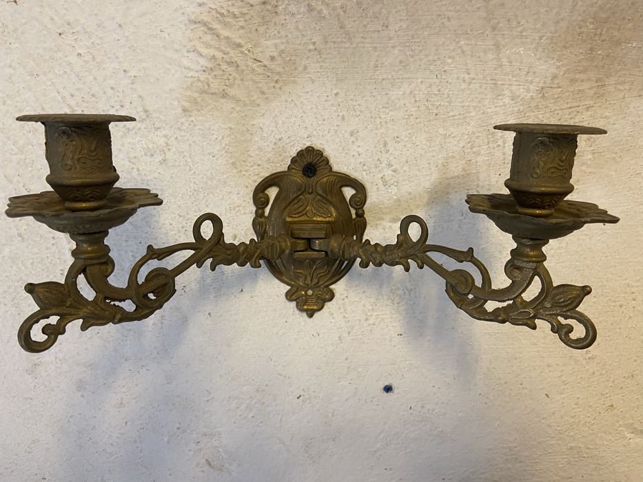 Свещници стари бронз 3бр