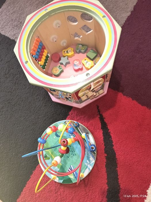 Cub educativ din lemn 10 în 1