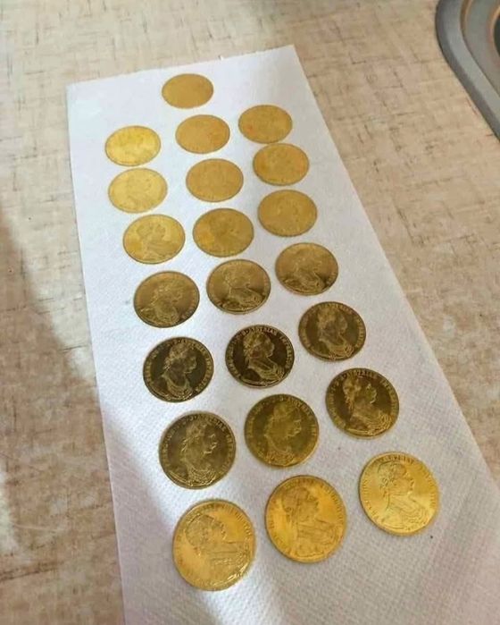 Vând monede placate cu aur de 24k  1/1 cu cele originale