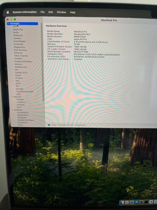 MacBook Pro 14", M1 Pro Chip, 16GB, 512GB SSD, единствен собственик