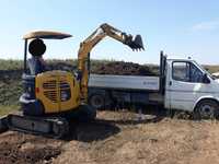 inchiriez miniexcavator, montez fose septice si sapaturi