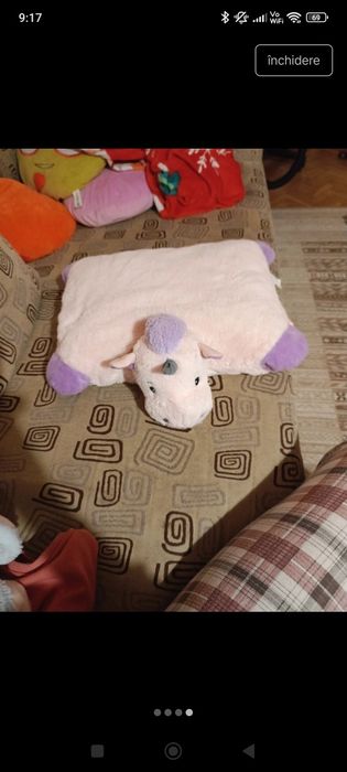 Perna decorativa Iepure si unicorn pufoasa