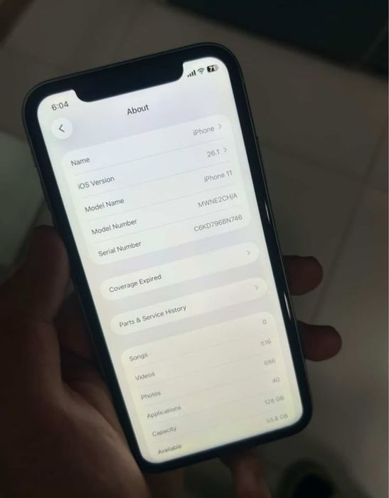 IPhone 11 128 gb 2ta simkartali